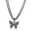 Collar con colgante de mariposa 2024, cadena larga de lana a la moda, diseño de nicho, estilo hip hop, joyería moderna para mujer