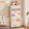 Armário simples à prova de poeira para quarto, armário de armazenamento vertical multicamadas estilo cartoon para casa, sapateira simples de grande capacidade