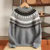 Suéter Jacquard Fair Isle 100% Lana Pura para Niños y Niñas Base de Punto para Bebé Suéter Nuevo Estilo