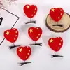 Once Pinzas para el Cabello de Muelle con Forma de Corazón de Amor y Estrella de Cinco Puntas, Evento del Día Nacional, Viaje al Aire Libre, Bandera Nacional, Premios para Niños, Accesorios para el Cabello, Pinzas para el Cabello