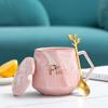 Taza Escandinava Personalizada Taza de Cerámica para Pareja con Tapa Taza para Agua Regalo para Evento de Apertura Set de Taza Creativa Caja de Regalo