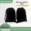 Bolsa de Veludo com Cordão para Embalagem de Joias, Fones de Ouvido e Power Banks, 15*20cm, Saquinho de Veludo com Cordão