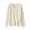 Suéter de Cashmere Versátil, Cor Sólida, Gola Alta, Pulôver para Mulheres, Novo Suéter Básico de Tricô de Cashmere da Moda