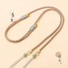 Cordón colgante de cuentas cruzadas tejido a mano DIY, colgante de jade Dongling con lazo de ágata, cuerda de joyería ajustable