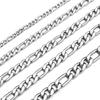Colar Figaro 6mm Três em Um de Aço Inoxidável TEMU Transfronteiriço 3mm Popular Lado NK Colar de Aço Titânio na Europa e América