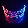 Gafas LED de Colores Brillantes de Venta Caliente Transfronterizas Gafas de Ciencia Ficción Máscara de Mascarada de Media Cara para Fiesta de Navidad Bar DJ
