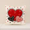 Funda de Almohada Corazón Día de San Valentín Estampado de Carta de Amor Cojín Decorativo para Cintura Cojín de Pareja Arreglo de Atmósfera Romántica