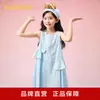 Faldas para Niñas Balabala Vestidos para Niños Estilo Verano 2025 Vestido de Princesa a Cuadros sin Mangas para Niños Pequeños Dulce