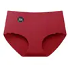 Panty Triangular de Seda de Morera Antibacteriana 10A con Entrepierna Extendida, Sin Costuras, Suave, de Cintura Media para Mujer