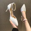 Novos Sapatos de Plataforma Impermeáveis para Mulheres 2026, Novos Saltos Agulha de Tamanho Grande para o Verão, Sandálias de Salto Alto com Bico Fino Vazado para Mulheres