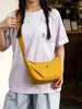 Bolso bandolera casual de color sólido estilo japonés para oficinistas y chicas, adecuado para el uso diario, ir de compras y pasear, con múltiples compartimentos