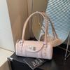 Bolsa Bowling de Nicho Feminina 2025 Verão Nova Moda Simples Sexy Ombro Transversal para Trabalho Bolsa Feminina