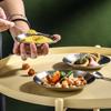 Plato para Sabor de Acero Inoxidable 304 Estilo Coreano Plato para Condimentos para Olla Caliente Plato para Salsa de Hotel Plato para Sabor Dorado Estilo Japonés y Coreano Plato Chapado en Oro