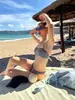 Bikini de Cuadros Pure Desire para Mujer, Nuevo Traje de Baño de Dos Piezas Estilo Resort, Traje de Baño Sexy Adelgazante y de Alta Apariencia