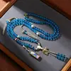 Xizang Tara Verde Tara Blanca 10 Piezas Cuentas de Oración Budistas Joyería Estilo Xizang Cuentas Colgante de Collar Multi-Tesoro Joyería de Diseño Retro