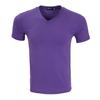 Verano 2022 nuevo 200g32 algodón CVC cuello en V manga corta coreana tubo recto camiseta para hombre al contado venta al por mayor