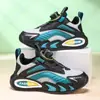 Sapatos Infantis Meninos Tênis Esportivo 2026 Outono Meninas Malha Respirável Casual Tênis de Corrida Fivela Rotativa Sapatos de Pai para Crianças