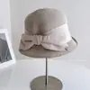 Chapéu de Pescador Pequeno de Palha Estilo Francês para Mulheres, Chapéu de Sol de Verão com Laço Grande, Chapéu de Praia para Férias na Beira-Mar