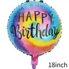 Globo de Feliz Cumpleaños Bola de 18 Pulgadas FELIZCUMPLEAÑOS Globo de Película de Aluminio Decoración de Cumpleaños Diseño de Fiesta