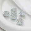 Nueva Piedra Ojo de Gato Cadena de Diamante Cuentas Planas Bola de Diamante Cuentas Usables con Agujero Recto DIY Llavero Cadena de Bolsa Accesorios Mayoreo