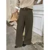 Pantalones de pierna ancha simples para adelgazar estilo coreano ICCIICC, nuevos pantalones casuales versátiles de otoño que realzan la altura para mujer, modelo 2932
