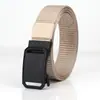 Cinto Masculino de Nylon com Fivela Automática de Liga Metálica para Treinamento ao Ar Livre, Preparação Tática, Lazer, Moda, Negócios, Versátil