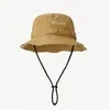 Sombrero de pescador de ala ancha estilo japonés para mujer verano algodón y lino fino plegable cubierta facial protección solar cara sombrero de cuenca pequeño