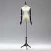 ¡Guau! Tienda de Ropa Modelo Personalizado Maniquí de Ventana de Ropa Femenina de Media Longitud Accesorios Muñeca Artificial Modelo Soporte de Exhibición Vestido de Novia
