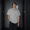 Nueva Camiseta Casual Versátil Estilo Retro Americano Color Sólido Manga Corta Transpirable Absorbente de Sudor Holgada Casual Versátil Camiseta Deportiva para Hombre
