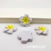 Parche de resina de flor de plumeria y bauhinia lindo y colorido material de pegamento en crema para accesorio de cabeza DIY, pasador, funda de teléfono móvil