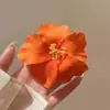 Dulce Atmósfera de Principios de Primavera~Estilo Resort Costero Pasador Simulado de Hibisco Accesorios para el Cabello Bohemios de Frangipani para Mujer