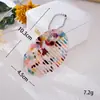 Pente Mini de Acetato Estilo Coreano Ins com Estampa de Leopardo Pingente Versátil Fofo Laço Coelho Decoração Pingente de Bolsa