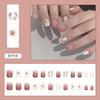 Uñas Postizas Cortas Degradadas Tulipán Flor Retro Ropa Armadura Chica Gentil Estilo ins Manicura Venta al Mayoreo