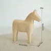 Enfeites de animais em resina estilo nórdico, materiais de pintura DIY em madeira, decoração de mesa para casa, peças decorativas inacabadas