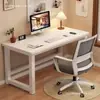 Mesa de computador com cantos arredondados, mesa de trabalho para casa, mesa de estudo para estudantes, mesa de escrita, mesa simples, mesa retangular para quarto, escritório