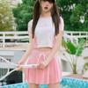Traje de Baño Deportivo para Mujer Dividido de Dos Piezas Manga Corta Conservador Adelgazante Cubre Vientre Tallas Grandes Estudiante Moda Traje de Baño