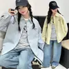 Camisas de Primavera para Niñas Transfronterizas 2026 Nuevo Estilo Bordado de Dibujos Animados para Niños Elegante Camisa Base de Algodón Puro Blusa