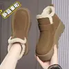 Botas de algodón con suela gruesa de felpa Birkenstock para mujer 2026 nuevas de invierno con plataforma cálidas de nieve zapatos de algodón para mujer botines cortos