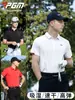 Pgm Golf Camisas Polo de Manga Corta para Hombre de Primavera y Verano Tejido Elástico Camiseta Deportiva