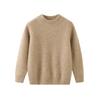 Suéter de cachemira grueso para niños, nuevo jersey de cuello alto de color liso, jersey básico sencillo para niños y niñas, otoño e invierno.