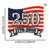 Novo Patch Bordado Dia da Independência 250º Aniversário Patch Emblema Decorativo Patch para Roupas Patch de Reparo Termocolante Bordado Computadorizado