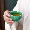 Conjunto de Chá Tigela Coberta de Celadon Longquan Conjunto Cerâmico Dragão Gravado à Mão Proprietário Único Xícara de Chá Pessoal Tigela Coberta