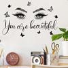 Adesivos de parede mais vendidos olhos bonitos estilo europeu decoração de quarto layout de quarto adesivos de personalidade simples ins mural atacado