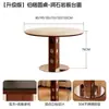 Mesa redonda Berg estilo meados do século com pernas de metal vintage, mesa de jantar pequena para apartamentos pequenos, mesa de jantar doméstica Bauhaus nórdica com tampo de laje de rocha