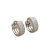 Pendientes de Diamante Geométricos de Tres Filas Microincrustados con Circonita, Estilo Ins, Versátiles, Elegantes, Regalo