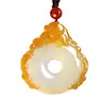 Colgante de ágata calcedonia de la paz, colgante de Buda Guanyin, calcedonia de pata de gato de la fortuna de colores, mismo estilo que en Xiaohongshu