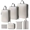 Conjunto de Compressão para Armazenamento de Viagem com 7 Peças para Roupas Sapatos Higiene Pessoal Cosméticos Sacos de Armazenamento Sacos Impermeáveis Armazenamento Portátil