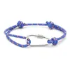 Nuevo Pulsera de Cuerda Rpet Color Macron con Mosquetón Multifuncional Pulsera de Joyería de Cuerda de Poliéster