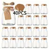 Bestseller de Amazon Botella de Vidrio Transparente para Uso Doméstico, Botella Vacía para Dispensar Pudín, Botella de Deseos con Forma de Estrella, Botella Pequeña de Pudín al por Mayor