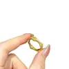 Anillo Estilo Vintage Flor de Iris Diez Flores Incrustaciones de Diamantes Chapado en Oro de 24K Color Duradero Anillo Apilable de Nicho